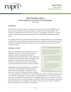 Rural Definitions and State Poverty Rankings