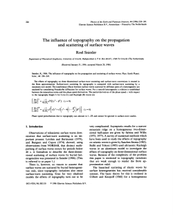 The influence of topography on the propagation and