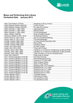Leeds Library Orchestral Sets
