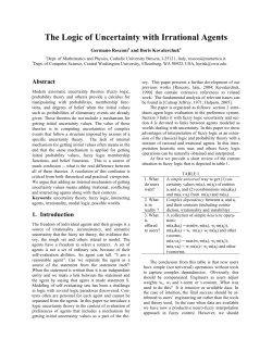 The Logic of Uncertainty with Irrational Agents