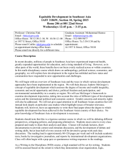 Sustainable Development in Southeast Asia