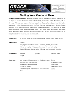 Finding Your Center of Mass