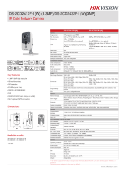 DS-2CD2412F-I (W) (1.3MP)/DS-2CD2432F-I (W)(3MP)