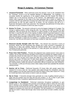 Rings D Judging - 10 Common Themes