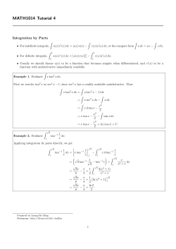 MATH1014 Tutorial 4
