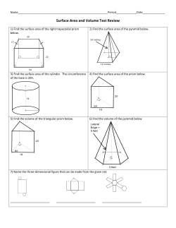 Surface Area and Volume Test Review