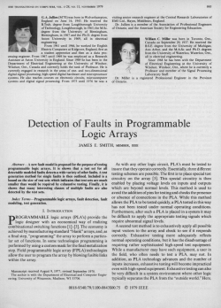 Detection of Faults in Programmable Logic Arrays