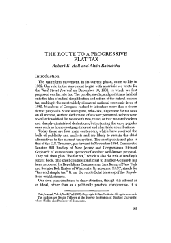 The Route To A Progressive Flat Tax