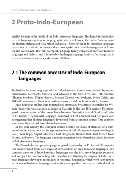 2 Proto-Indo-European - Masarykova univerzita