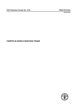 tariffs in world seafood trade - Food and Agriculture Organization of