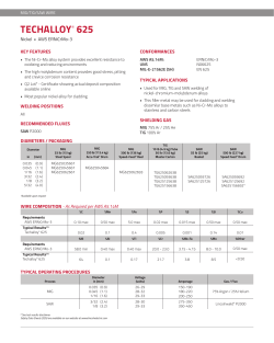 techalloy&reg; 625 - Lincoln Electric