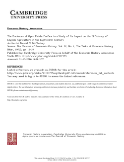 The Enclosure of Open Fields: Preface to a Study of Its Impact on the