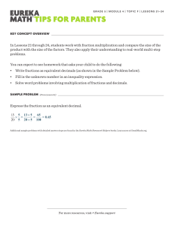 Express the fraction as an equivalent decimal. In Lessons 21