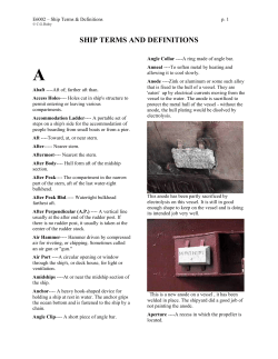 SHIP TERMS AND DEFINITIONS