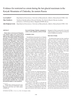 Evidence for restricted ice extent during the last glacial maximum in