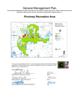 Pinckney General Management Plan