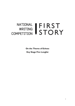 On the Theme of Echoes Key Stage Five Longlist