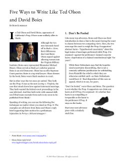 Five Ways to Write Like Ted Olson and David Boies