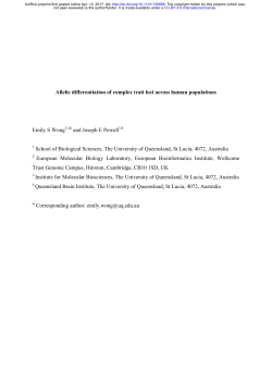 Allelic Differentiation Of Complex Trait Loci Across Human