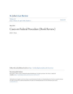 Cases on Federal Procedure (Book Review)