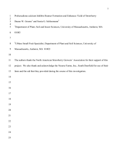 Prohexadione-calcium Inhibits Runner Formation - IR