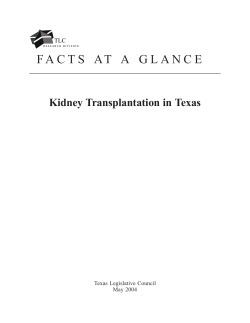 FACTS AT A GLANCE - Texas Legislative Council