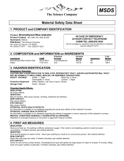 Bromothymol Blue MSDS