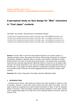 A perceptual study on face design for &ldquo;Moe&rdquo; characters in &ldquo;Cool