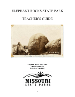elephant rocks state park teacher`s guide