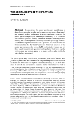 The Social Roots of the Partisan Gender Gap.