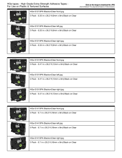 HGe tapes - High Grade Extra-Strength Adhesive Tapes