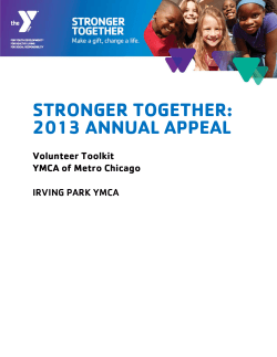 STRONGER TOGETHER: 2013 ANNUAL APPEAL