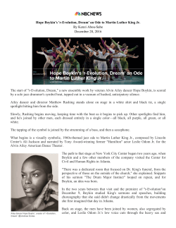 Hope Boykin`s `r-Evolution, Dream` an Ode to