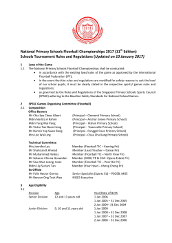 SPSSC Floorball Rules and Regulations 2017