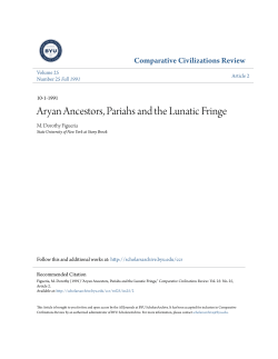 Aryan Ancestors, Pariahs and the Lunatic Fringe