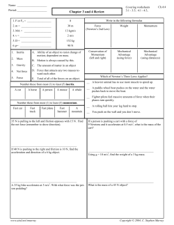 Ch 3 and 4 Review