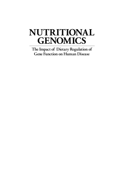 NUTRITIONAL GENOMICS