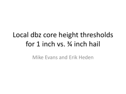 Local dbz core height thresholds for 1 inch vs. &frac34; inch hail