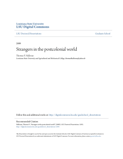 Strangers in the postcolonial world