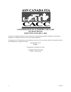 CACC Ice Racing Discipline Car Preperation