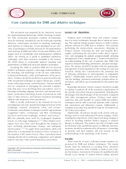 Core curriculum for EMR and ablative techniques