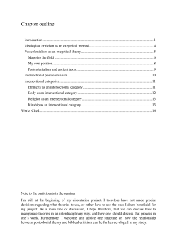 Chapter outline