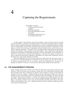 Capturing the Requirements