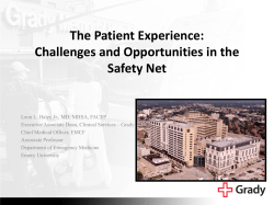 The Patient Experience - America`s Essential Hospitals