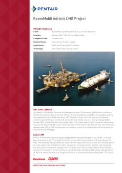 Raychem STS Adriatic LNG Terminal Case Study