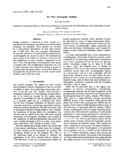 De nive sexangula stellata