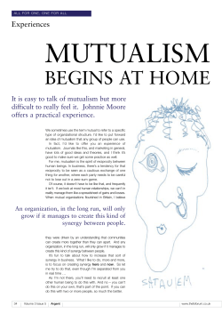 Mutualism begins at home