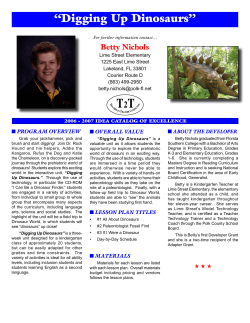 Digging Up Dinosaurs - Polk County Schools