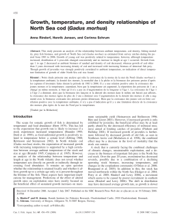 Growth, temperature, and density relationships of North Sea cod