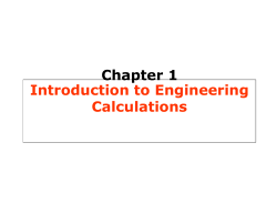 Introduction to Engineering Calculations